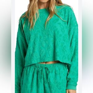 New Billabong X Sincerely Jules Sun Daze Floral Crop Top Size Medium